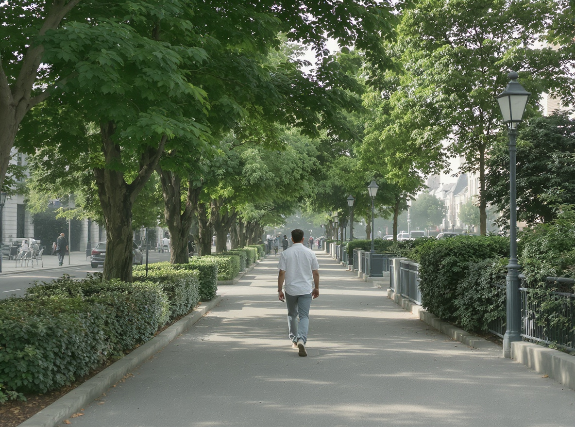 Séance de mouvement dans un parc